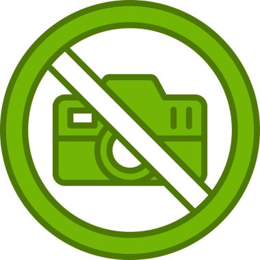 Kamera simgesi vektör illüstrasyonu yok