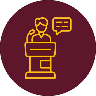 Müzik Sözcüsü Web simgesi basit illüstrasyon