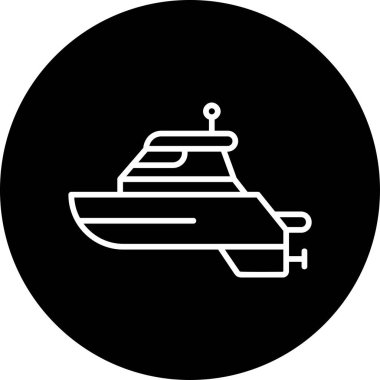 tekne gemisi deniz ikonu vektör çizimi
