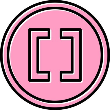 Parantez web simgesi vektör illüstrasyonu