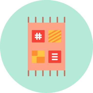 Yama işi web simgesi, vektör illüstrasyonu