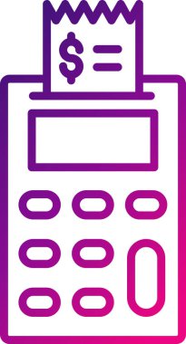 Pos terminal simgesi, vektör illüstrasyonu basit tasarım