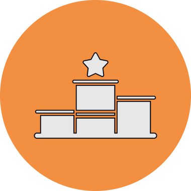 Vektör Podium Web simgesi illüstrasyonu