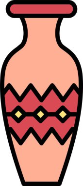 Vazo. Web simgesi basit illüstrasyon