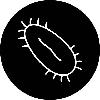 bakteri mikrop simgesi, vektör çizimi 