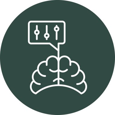 Zihin kontrolü. Web simgesi basit illüstrasyon 