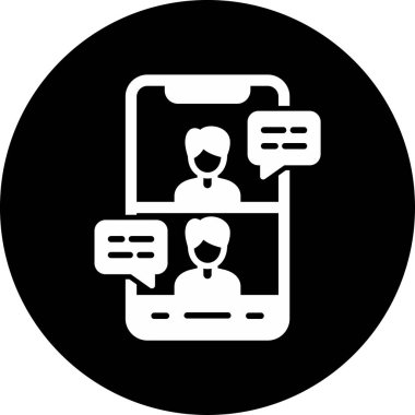 Ana hatlı biçim vektör illüstrasyon tasarımında konferans simgesi