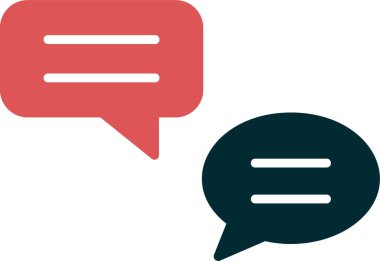 Konuşma baloncukları, iletiler, vektör illüstrasyonu