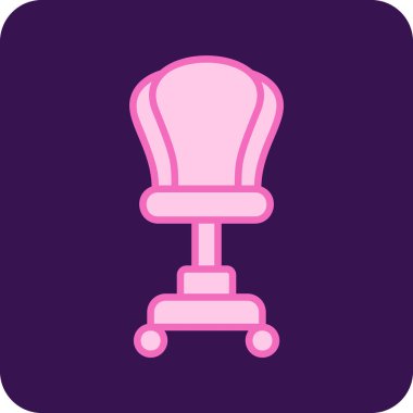 Koltuk ikonu vektörü. ince çizgi işareti