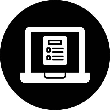 dizüstü bilgisayar simgesi, vektör illüstrasyonu basit tasarım