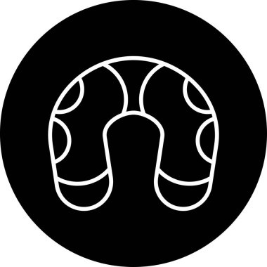  Boyun Yastığı ağ ikonu vektör çizimi 