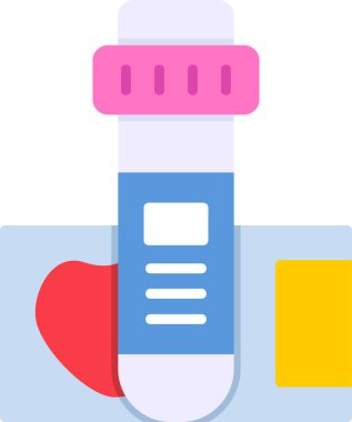  Kan testi. Web simgesi basit illüstrasyon