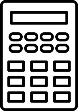 Ağ arayüzleri için tasarlanmış soyut bir vektör hesap makinesinin simgesi.