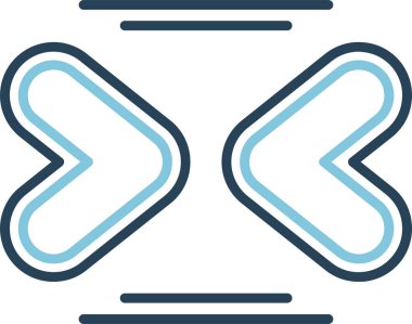 Basit ok simgesi vektör illüstrasyonu