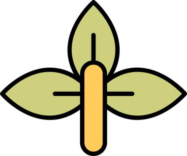 Yaprak. Web simgesi basit tasarım