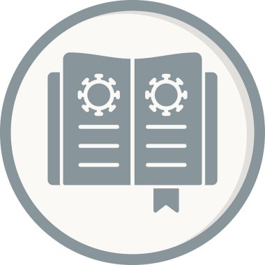 Bakteriyoloji. Web simgesi basit illüstrasyon