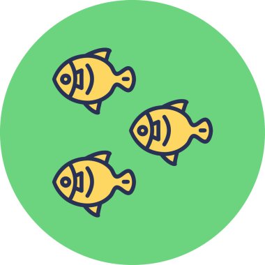 Balıklar. Web simgesi basit illüstrasyon