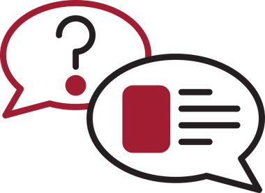 Konuşma baloncukları, iletiler, vektör illüstrasyonu