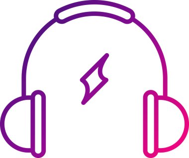 Kulaklık. Web simgesi basit illüstrasyon