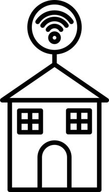 Akıllı ev. Web simgesi basit illüstrasyon 