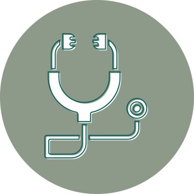 tıbbi steteskop vektör illüstrasyonu 