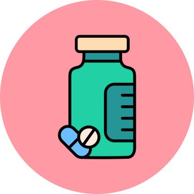 uyuşturucu ve hap ikonu vektör illüstrasyonu