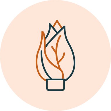 Beyaz Arkaplanda İzole Edilmiş Belçika Hindibası veya Chicory Simgesi Vektör İllüstrasyonu