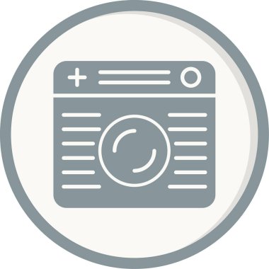 Kamera. Web simgesi basit tasarım 