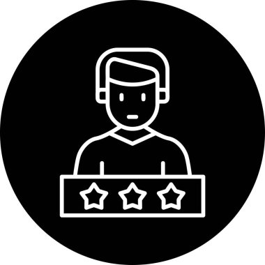 Web için renkli vektör gösteriminde soyut aday simgesi.