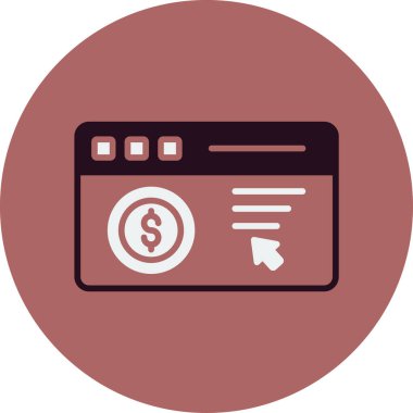 Tıklama web simgesine Öde basit illüstrasyon