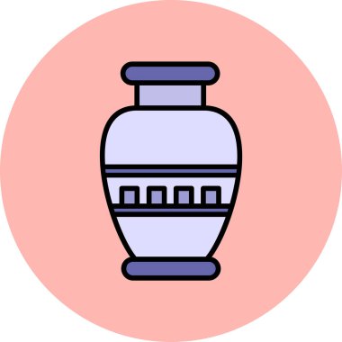 Vazo. Web simgesi basit illüstrasyon