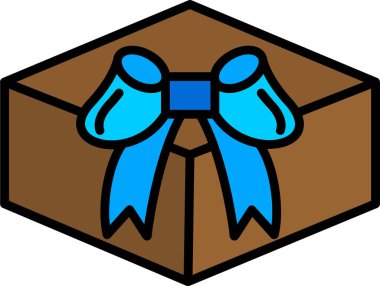 Kurdele yay vektör illüstrasyonuyla hediye