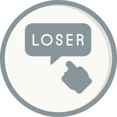 El vektörü illüstrasyonlu kaybeden simgesi  