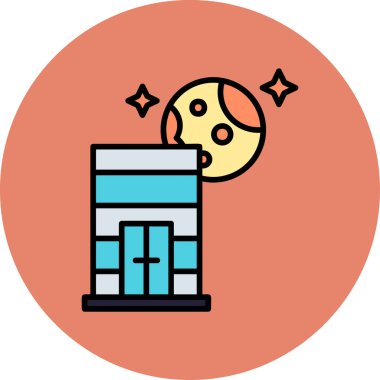 Gece Ay simgesi, vektör illüstrasyon tasarımı 