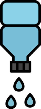 su şişesi simge vektör çizim