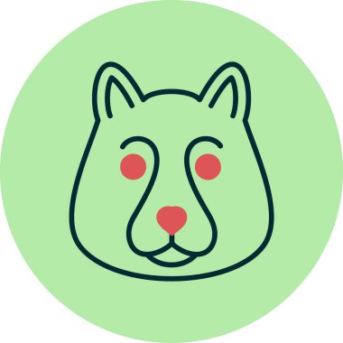 Pomeranian köpek çiftleşmesi hayvan ikonu vektör illüstrasyonu