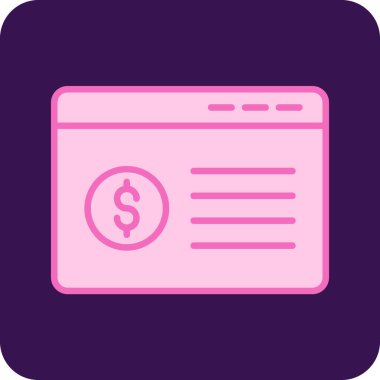 Banka Hesap simgesi vektör çizimi