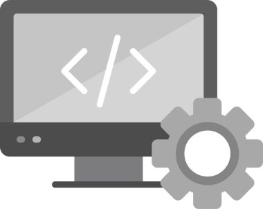 Web geliştirme simgesi, vektör illüstrasyonu basit tasarım