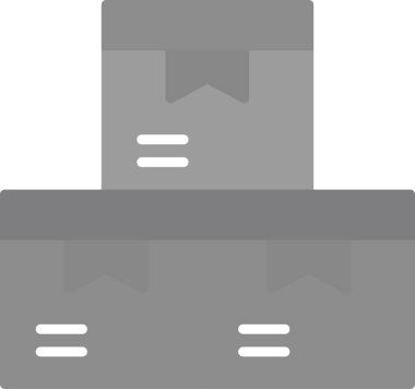 Kutular kargo simgesi vektör illüstrasyonu gönderiliyor 