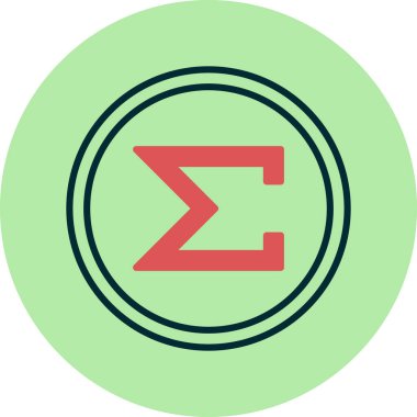 Toplam simge vektör illüstrasyon tasarımı