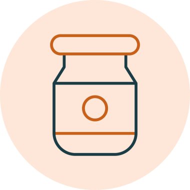 Reçel. Web simgesi basit illüstrasyon 