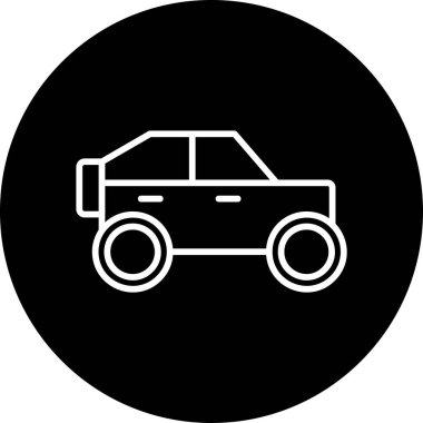 - Araba. Web simgesi basit tasarım 