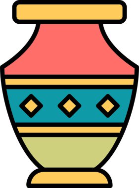 Vazo. Web simgesi basit illüstrasyon