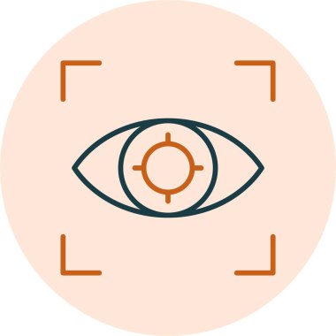 Göz takibi. Web simgesi basit illüstrasyon 