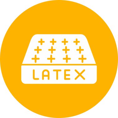 Latex Mattress Modern Simge, Beyaz Arkaplan Vektör İllüstrasyonu 