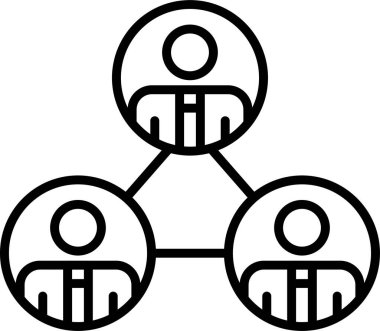 Topluluk. Web simgesi basit illüstrasyon