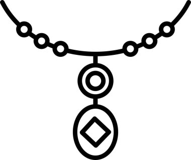 Kolye ikonu vektör illüstrasyon tasarımı