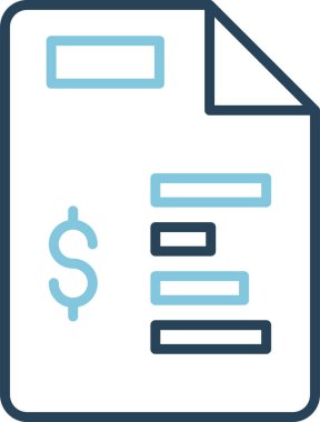 belge mali Rapor vektör simgesi  