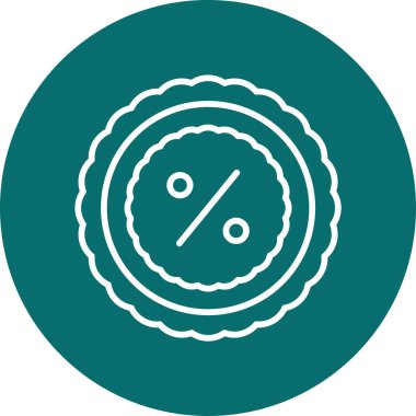 Taslak biçimdeki basit İndirim simgesi