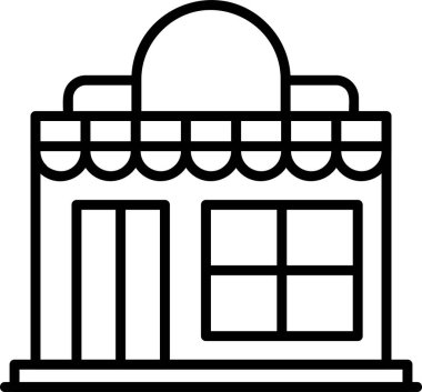 Dükkan. Web simgesi basit illüstrasyon